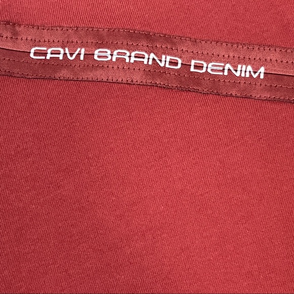 Cavi Brand Denim Maroon with Black Mesh Shirt Men's Size 2X - Picture 7 of 8